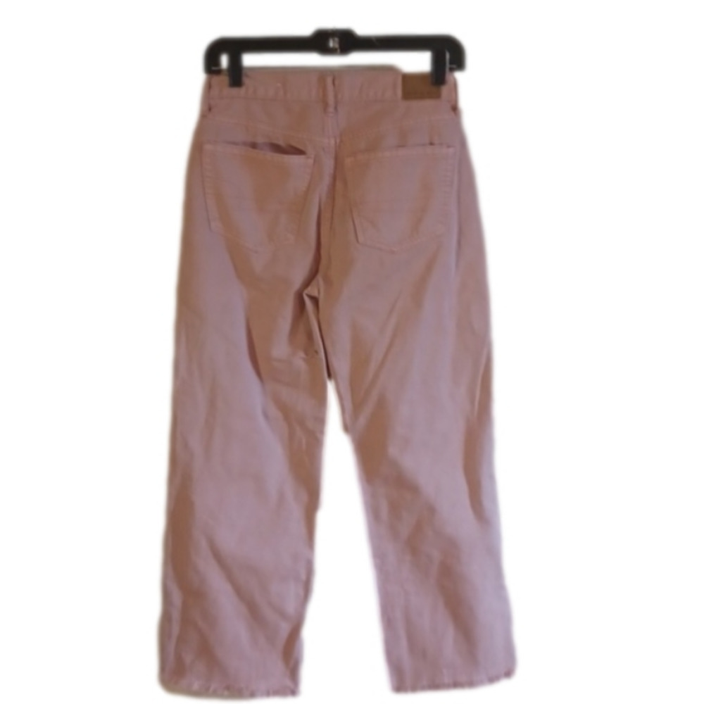 American Eagle Size 0 high waisted,  freyed hem jeans. Pinkish/ rose . - Picture 4 of 12
